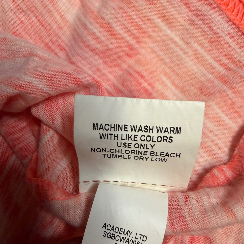 BCG Tank Top Cotton Blend Orange Camo Print Racerback Athletic Sporty - Picture 6 of 6